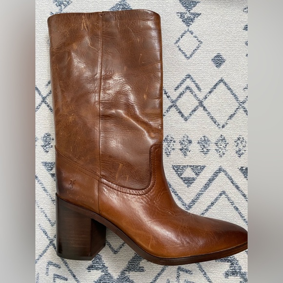 FRYE Boots Cognac Size 9.5 - Picture 7 of 12